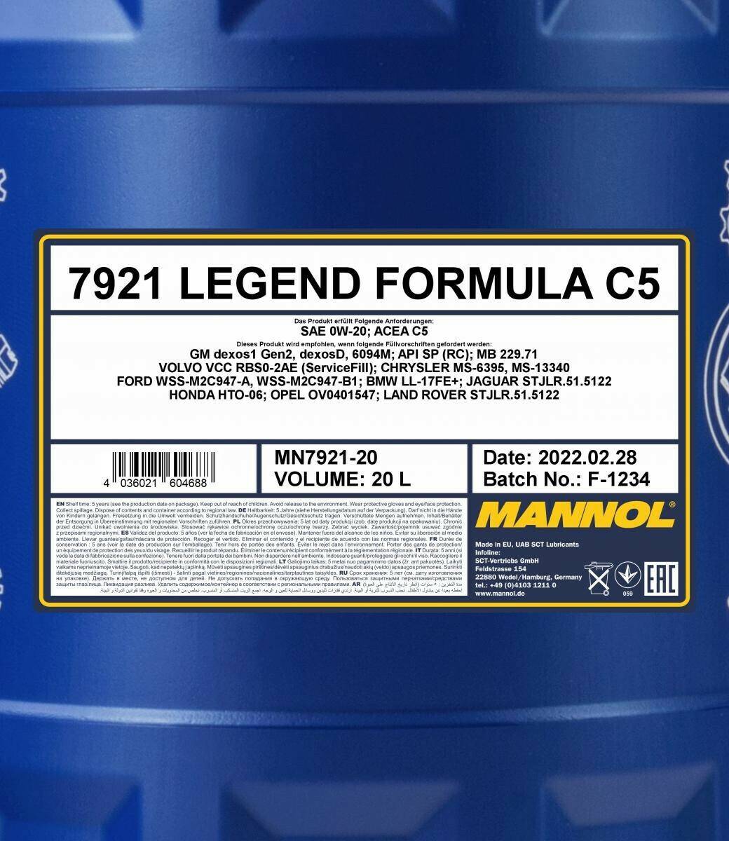 ford Mannol Legend Formula C5 0W-2020 l Mannol Legend Formula C5 0W-20