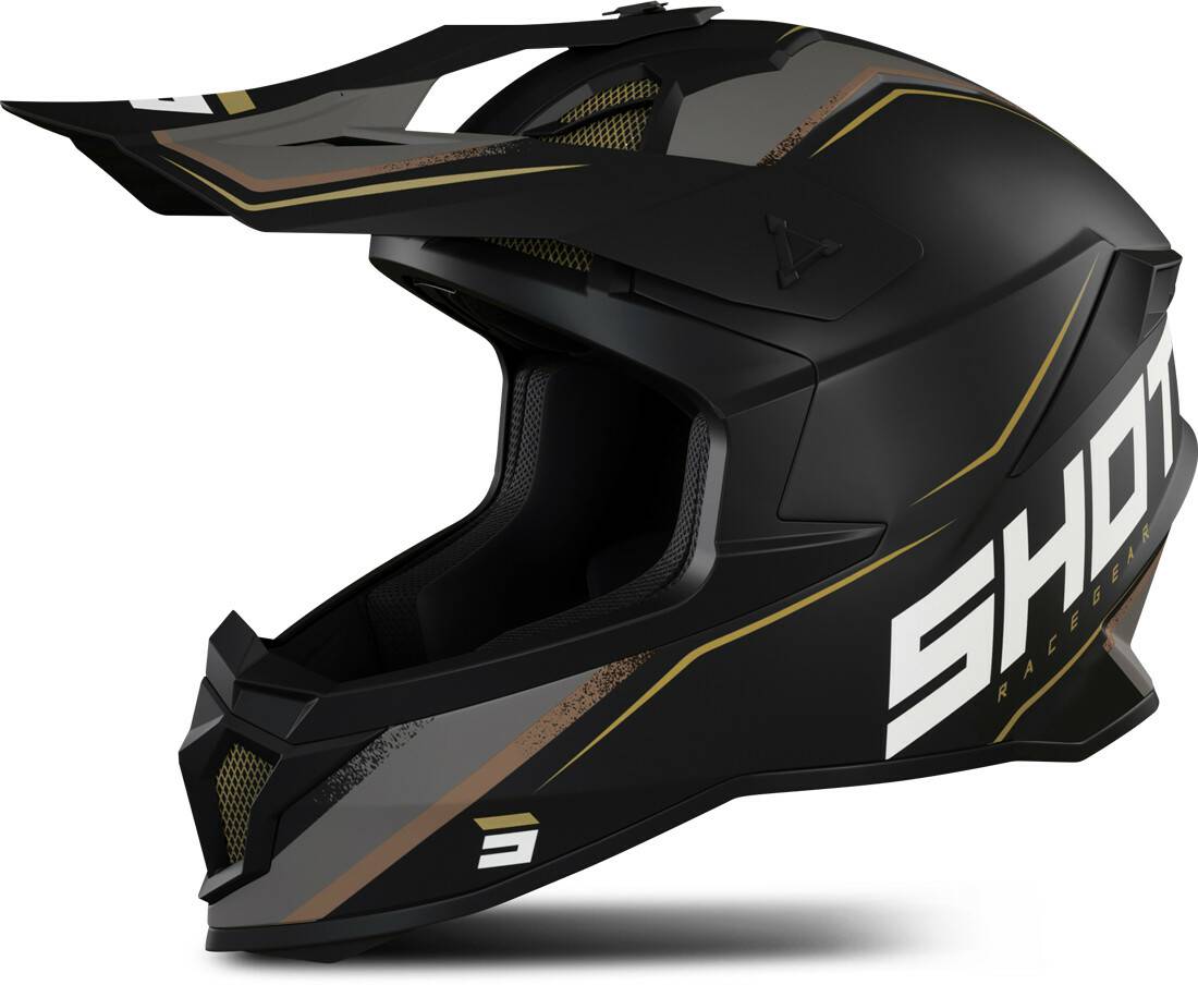 ford Shot Lite Prism Motocross HelmetBlack/Gold Shot Lite Prism Motocross Helmet