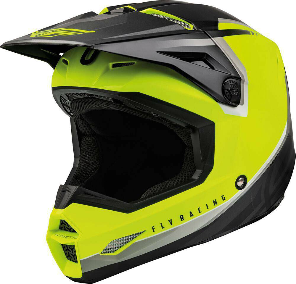 ford Fly Racing Kinetic Vision Youth MX Helmethi-vis yellow/black Fly Racing Kinetic Vision Youth MX Helmet