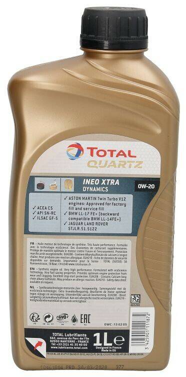 ford TOTAL Quartz Ineo Dynamics 0W-20 (1 L) Lubrificanti & additivi per motore