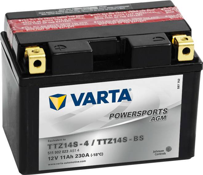 Batterie per moto ford VARTA Powersports AGM 12V 11Ah 511902023A514